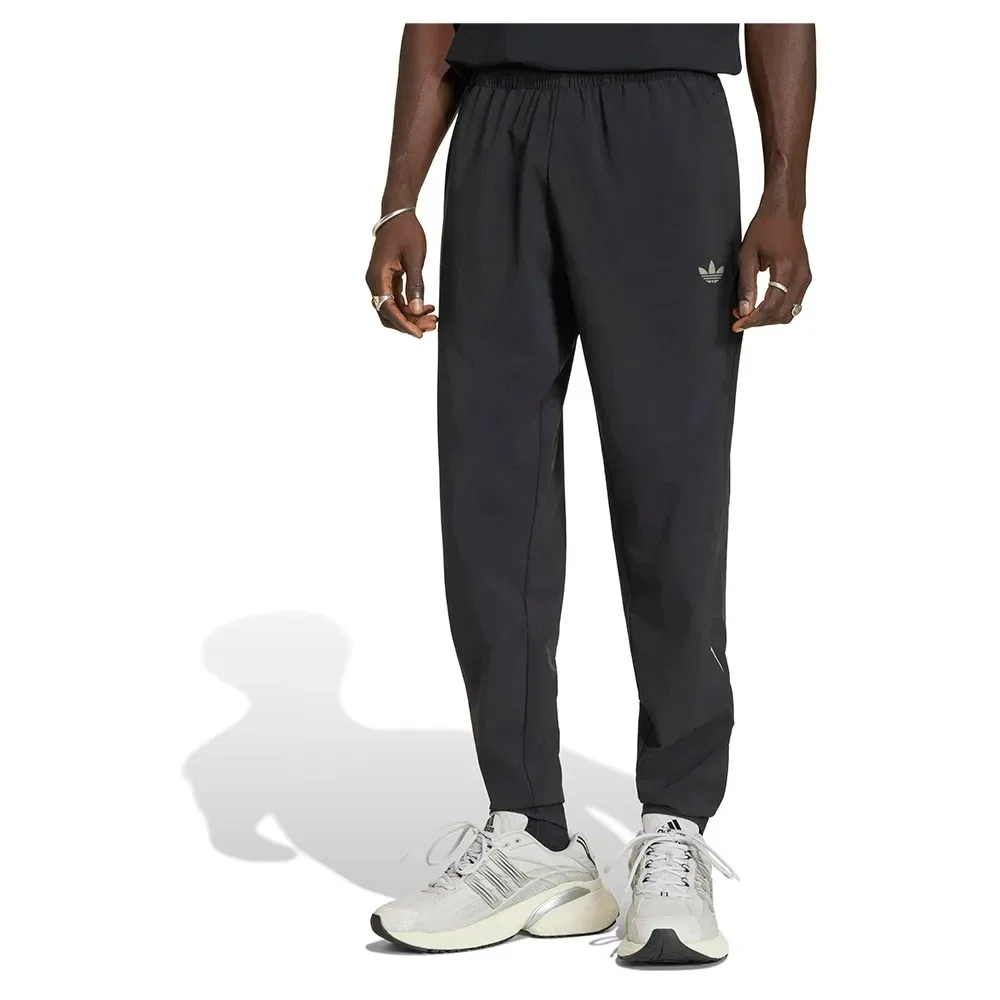 Брюки тканые Tech Trefoil Essentials Woven Adidas Originals, черный