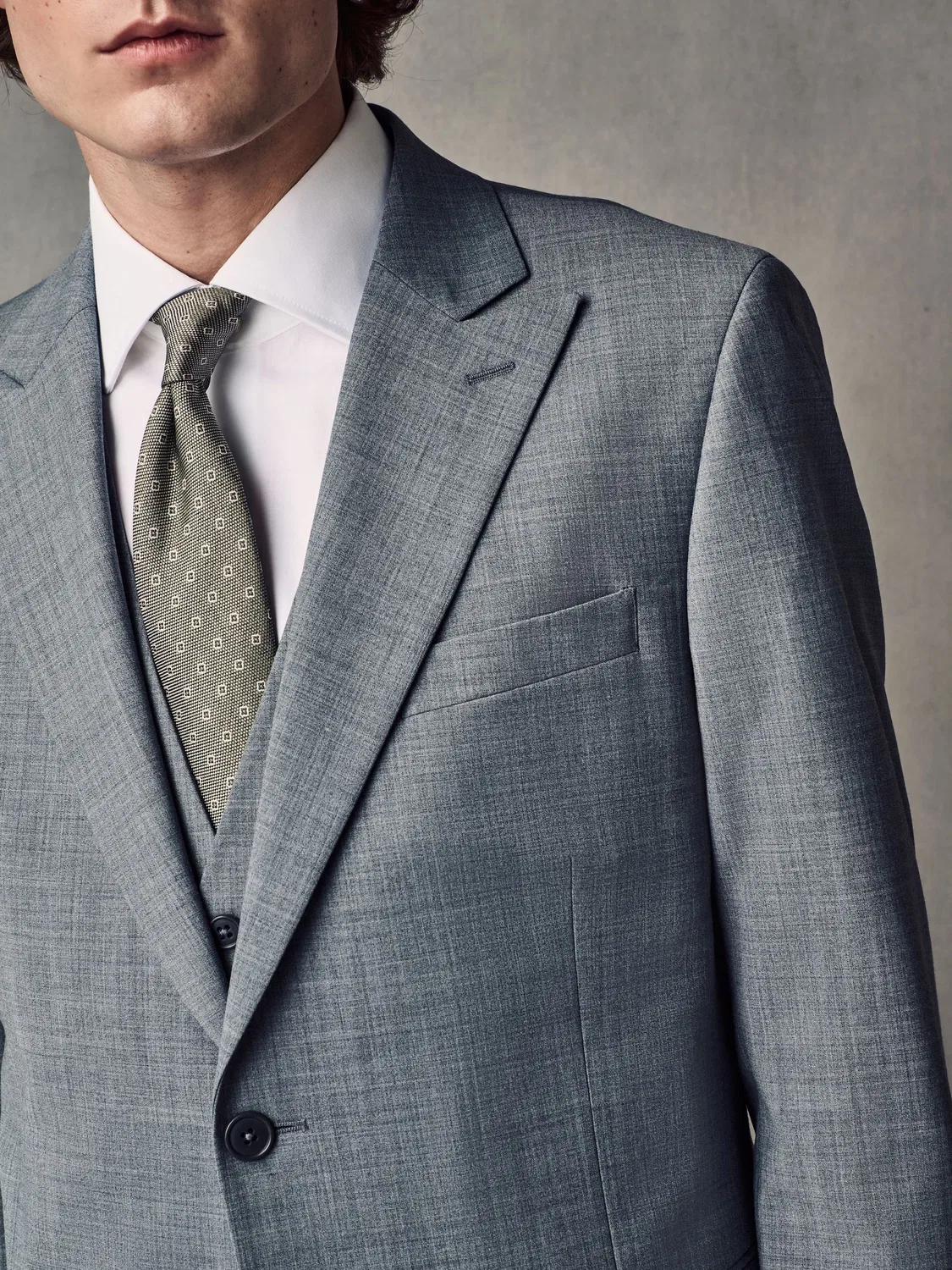 Пиджак Slim Fit Wool Blend Motionflex Next, серый