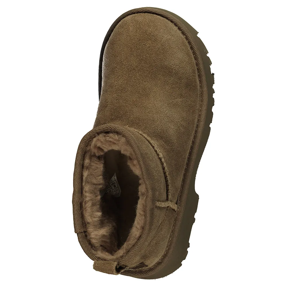 Детские ботинки Ugg Classic Ultra Mini New Heights Ugg kids, коричневый — фото 4