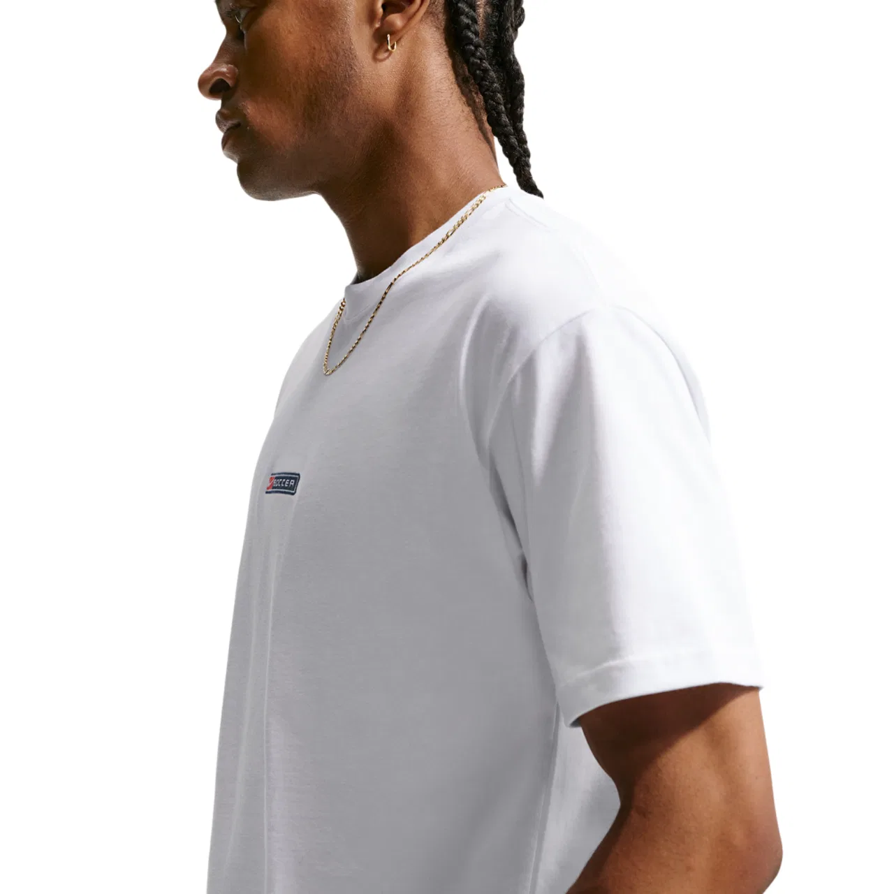 Футболка мужская Boxy Soccer Loose Tee Nike, цвет White/University Red/Navy — фото 2