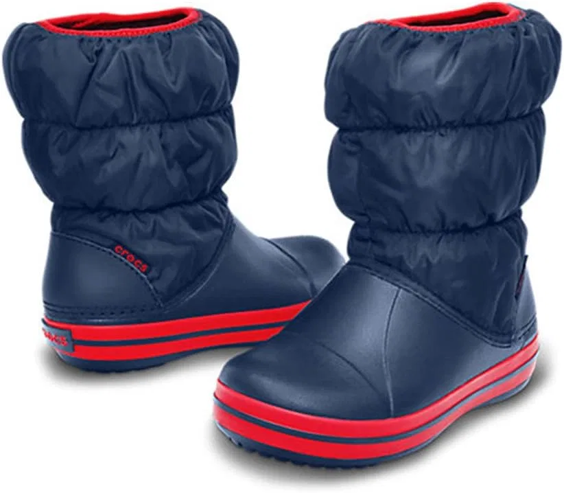 Детские зимние сапоги для девочек Winter Puff Crocs, Navy/Red