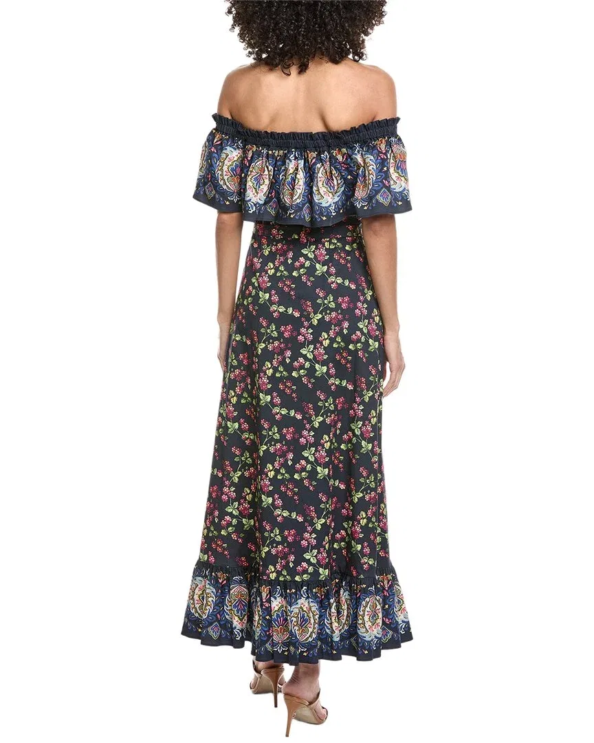 Женское платье макси с принтом Etro Printed Maxi Dress, черный — фото 2