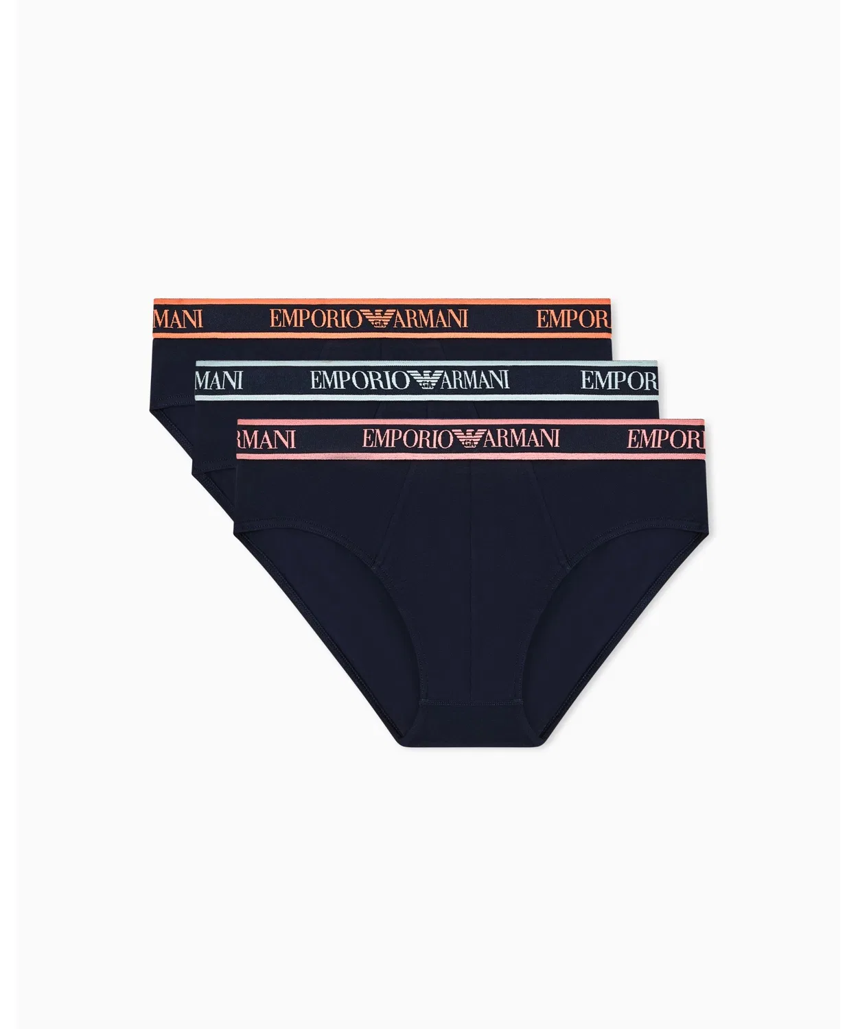 Мужской комплект трусов-брифов с логотипом Core EMPORIO ARMANI, Navy