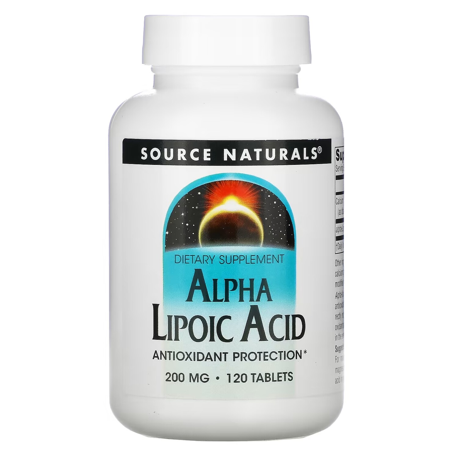 

Source Naturals альфа-липоевая кислота 200 мг, 120 таблеток