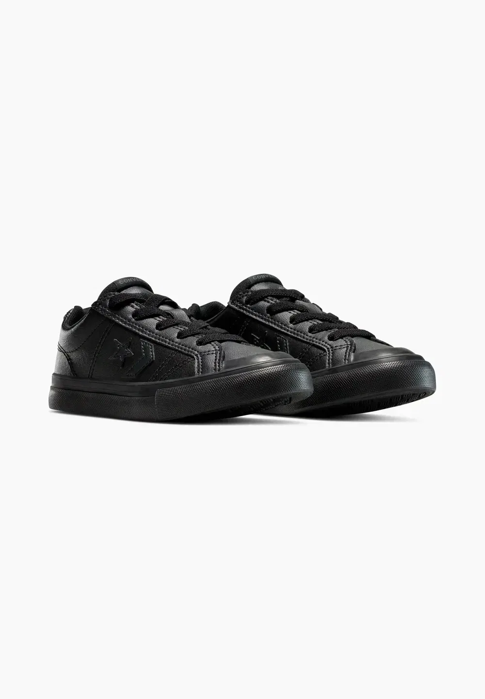 Низкие спортивные повседневные удобные кроссовки унисекс Converse, Black Black Black — фото 3