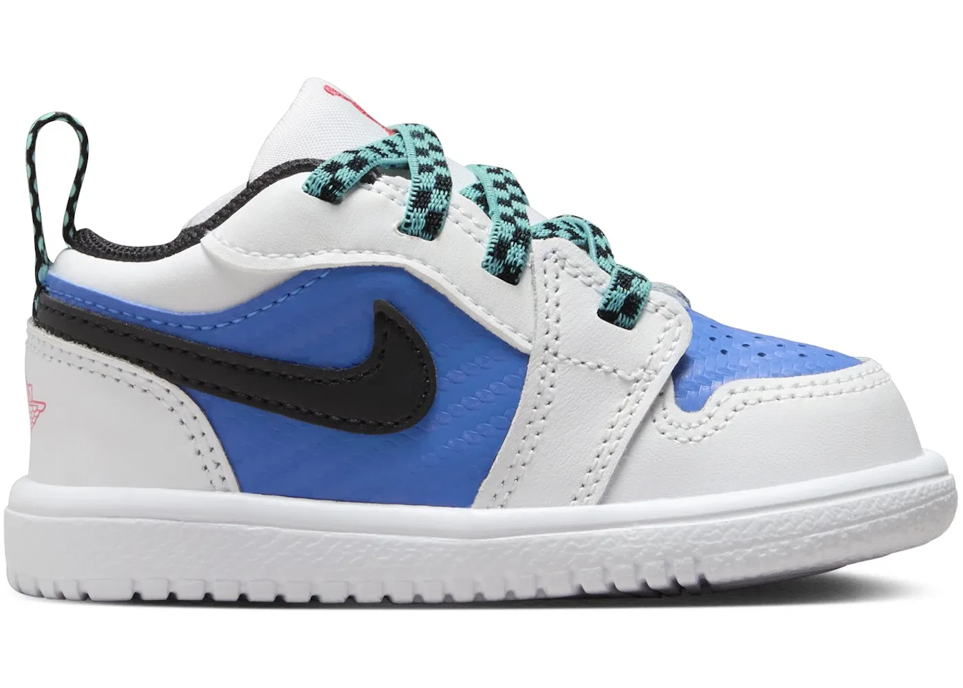 Детские кроссовки с принтом Jordan 1 Low ALT SE Jordan, White/Hyper Royal/Hyper Jade/Black