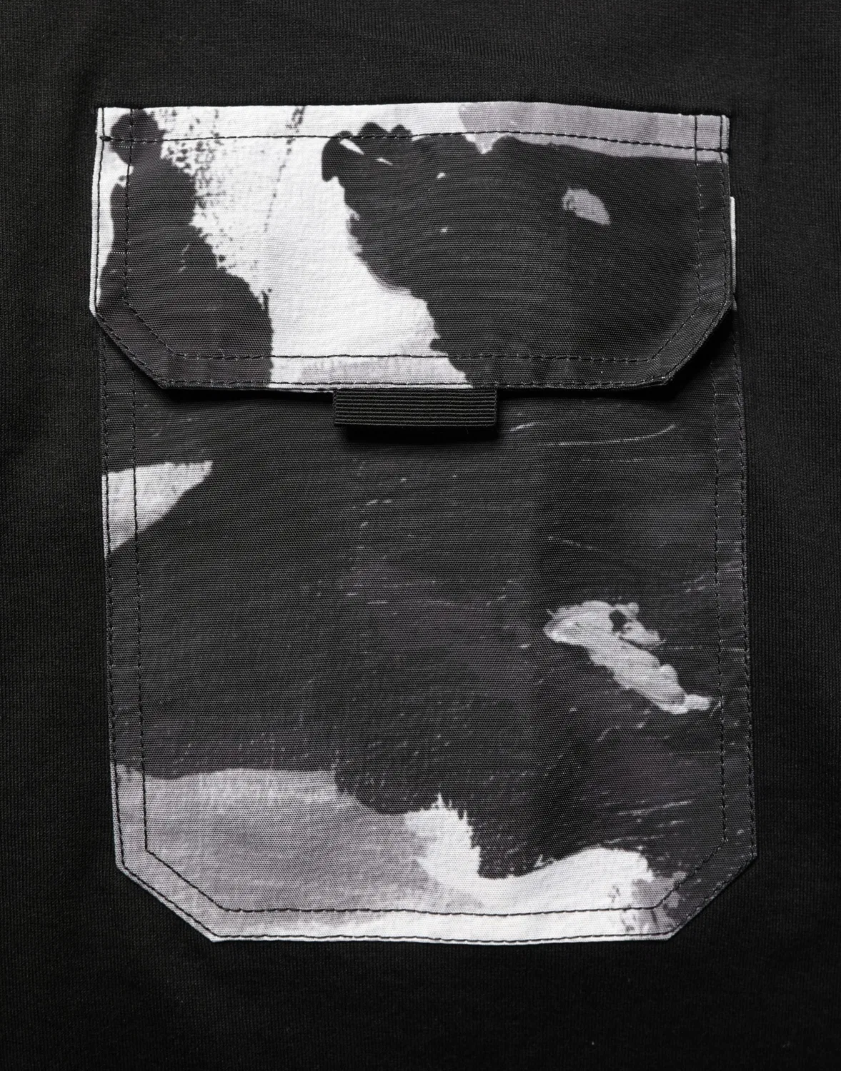 Мужская футболка с принтом Black Camouflage Pocket Oversized Dolce & Gabbana, Black — фото 3