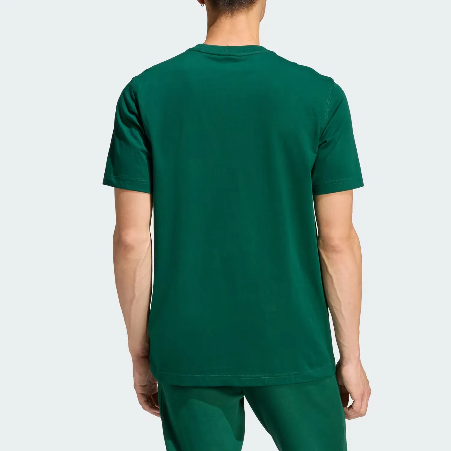 Мужская футболка с принтом Trefoil Essentials Adidas Originals, Preppy Green — фото 4