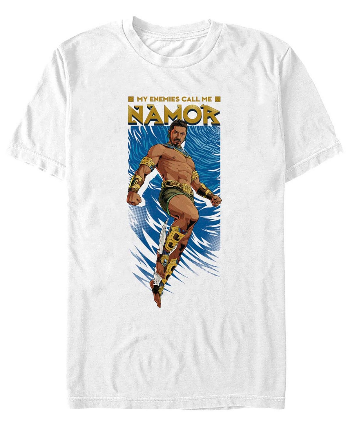 

Мужская футболка с коротким рукавом namor's epic entrance Fifth Sun, белый