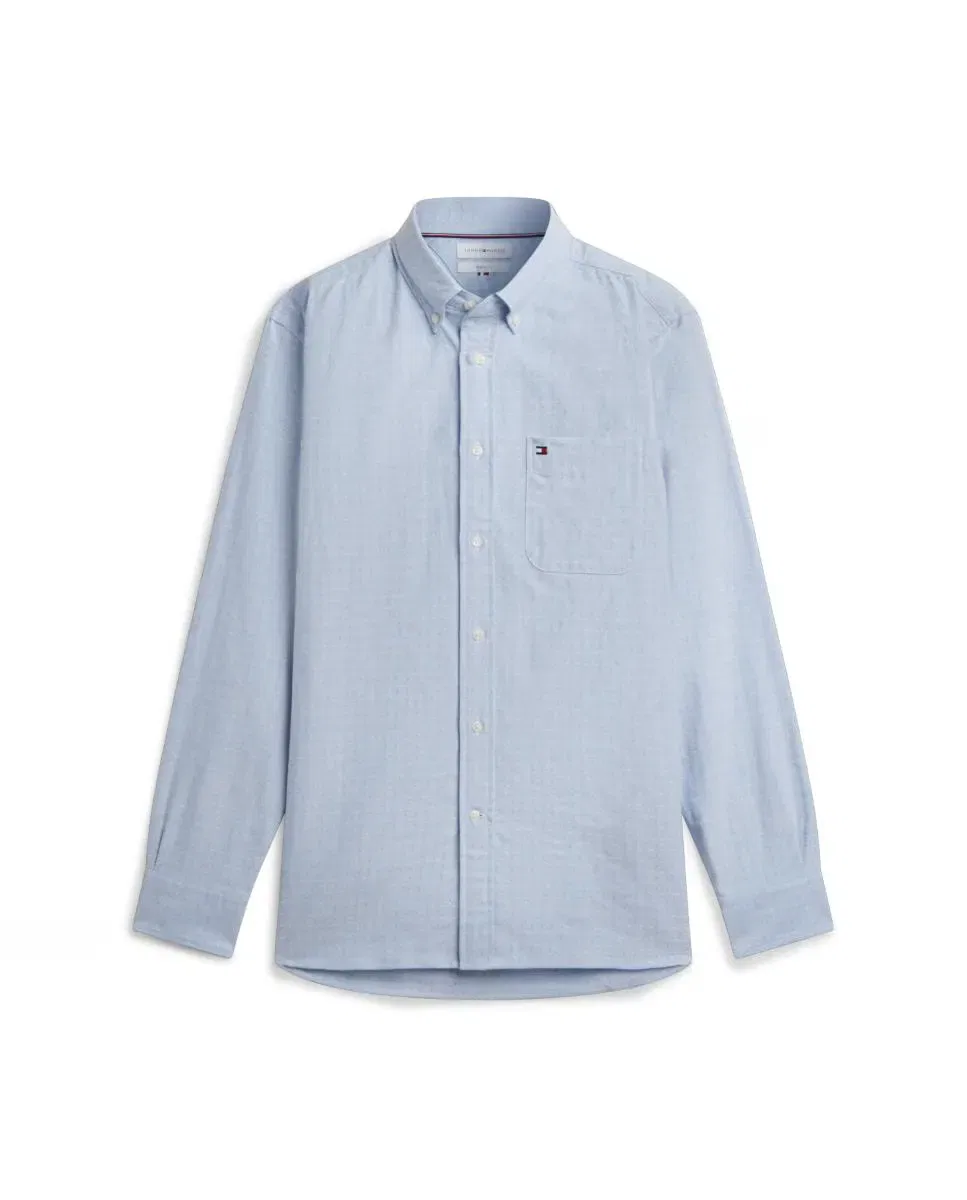 Мужская рубашка с длинным рукавом Oxford Dobby Tommy Hilfiger, Azul