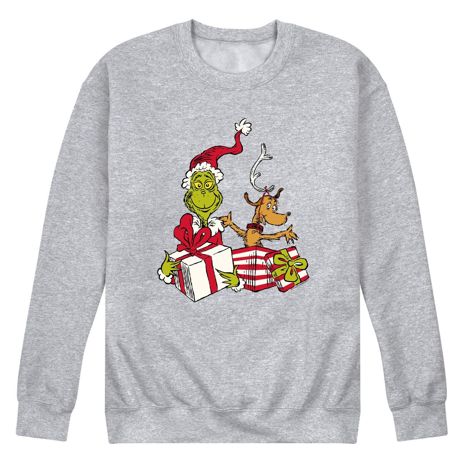 

Мужской свитшот Dr. Suess The Grinch & Max Licensed Character