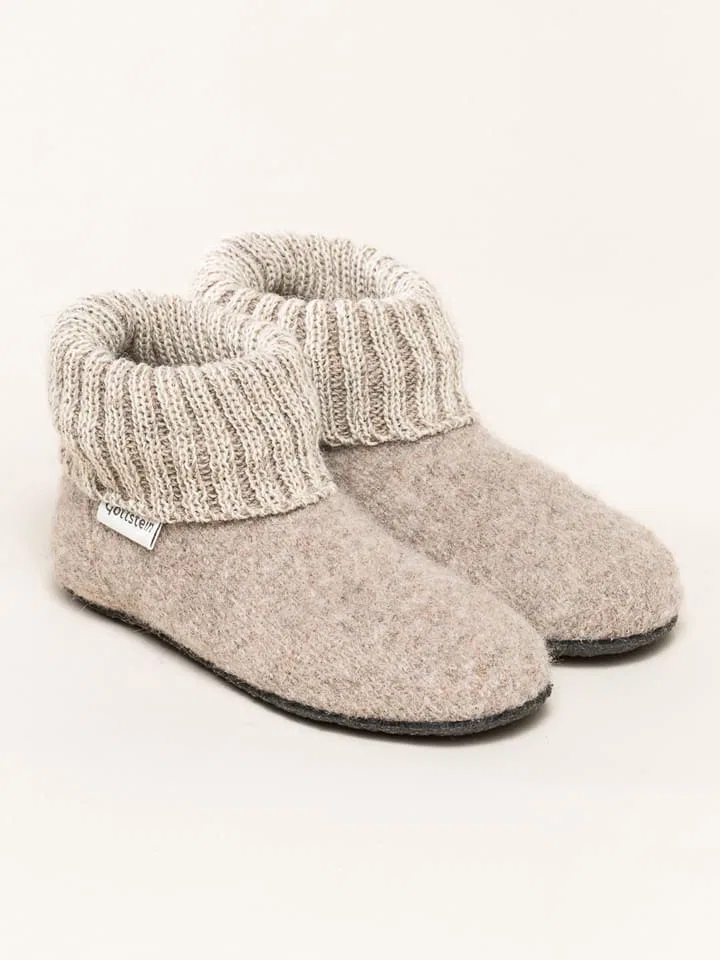 Домашние тапочки в бежевом цвете Alpine Boot Kitz-Pichler, бежевый — фото 2