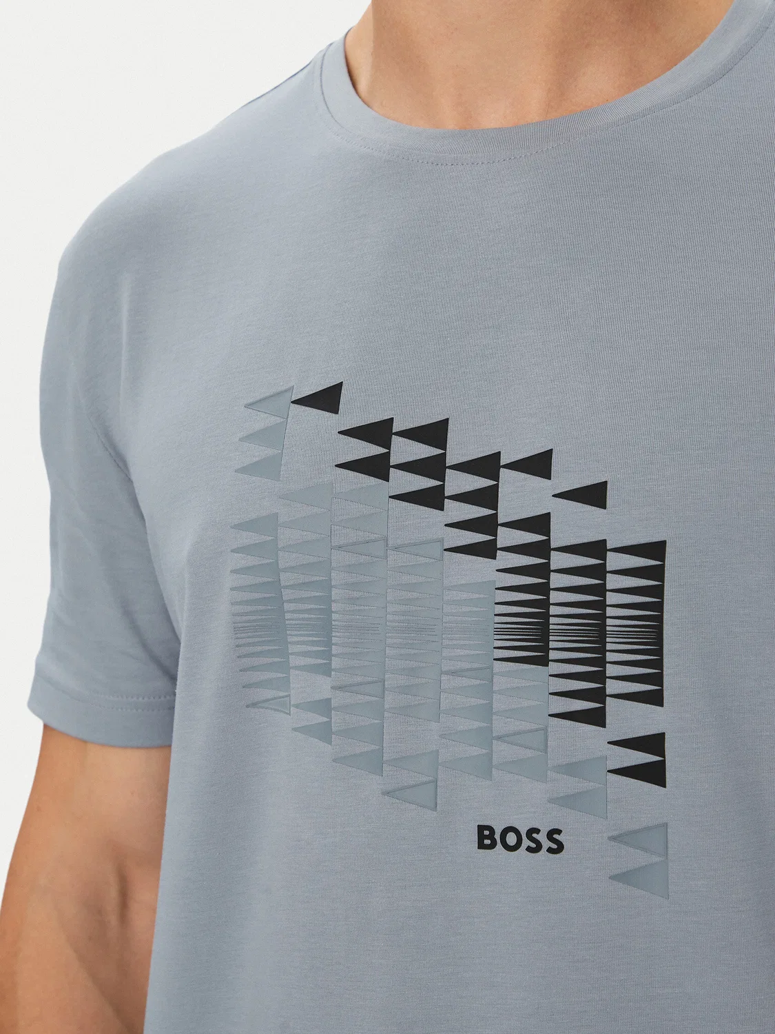 Мужская футболка стандартного кроя Network Flag Boss, серый — фото 4