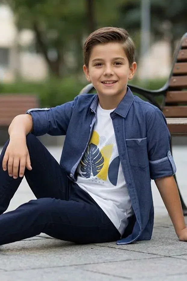 Детский комплект футболок для мальчиков Trend Mix Kids, Navy Blue