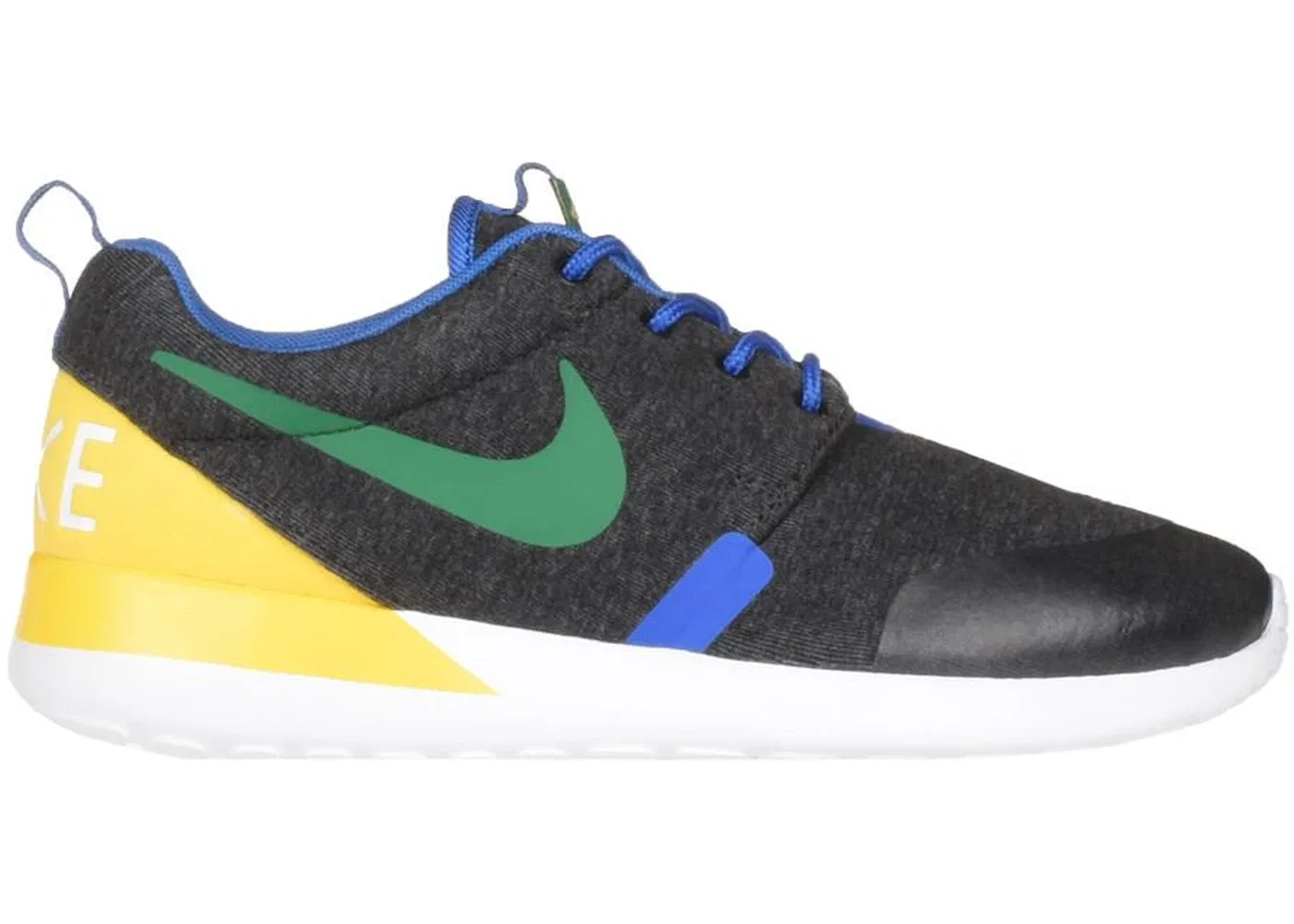 Детские кроссовки Lifestyle Nike Roshe Run, Black Heather/Pine Green-Tour Yellow