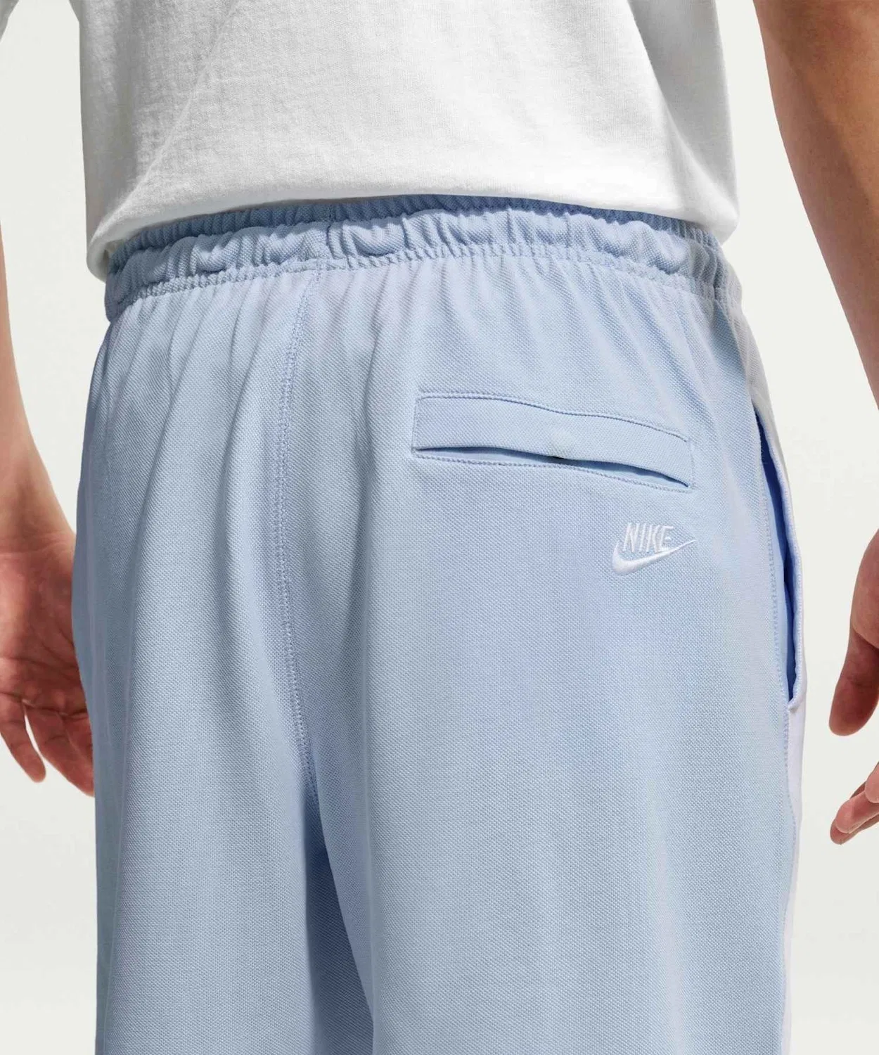 Мужские шорты из хлопка с принтом Nike Sportswear Club Knit Flow, Clear Blue — фото 4