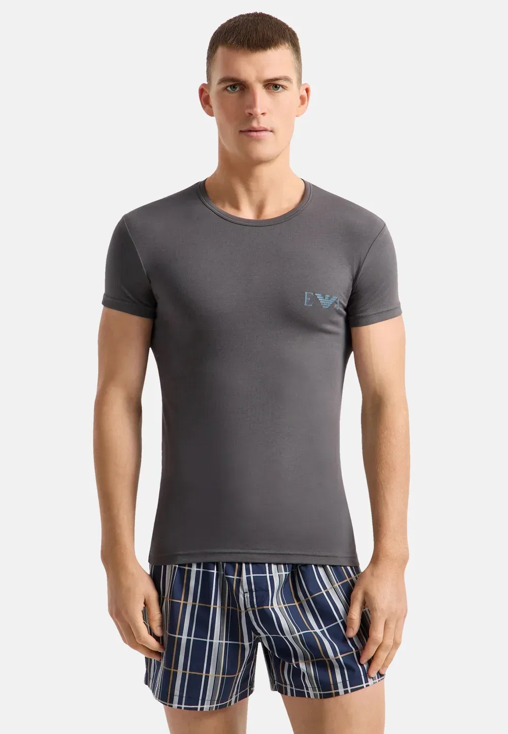 Комплект из 2 футболок с круглым вырезом и нижней рубашки Emporio Armani, Grau