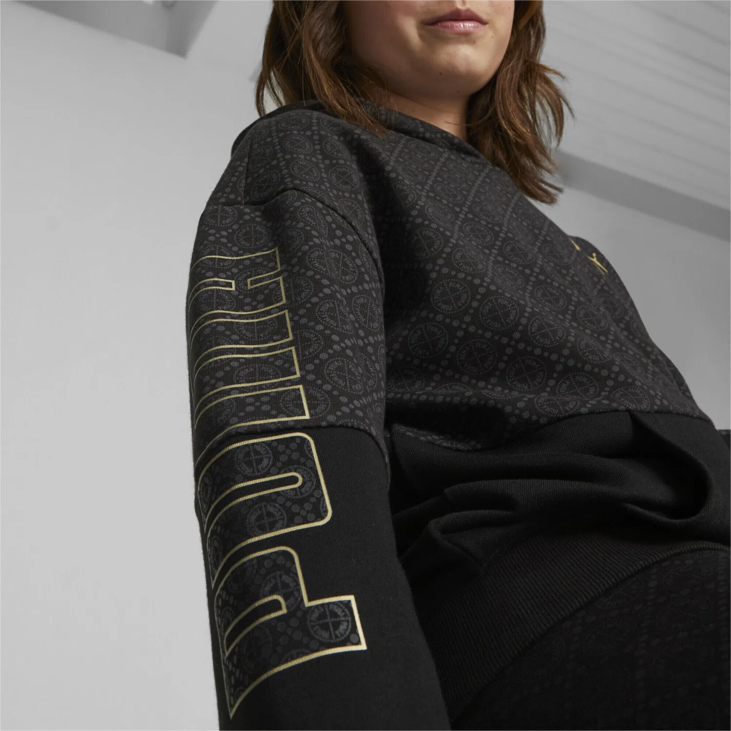 Детское худи с цветовой блокировкой PUMA POWER Colourblock Hoodie Madchen Puma, Schwarz — фото 4