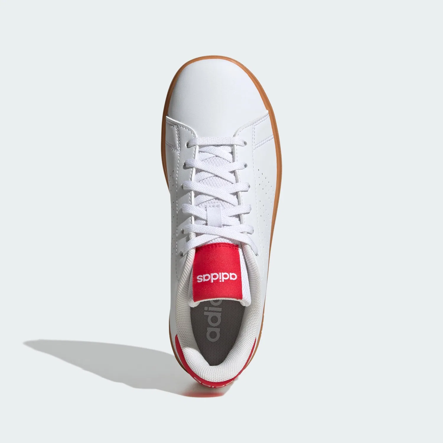 Детские кроссовки для мальчиков с шнуровкой Advantage Base 2.0 Junior Adidas, Ftwr White Pure Ruby Gum10 — фото 3