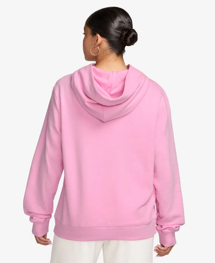Худи женское с капюшоном Studio Fleece Nike, Pink Rise Sail — фото 3