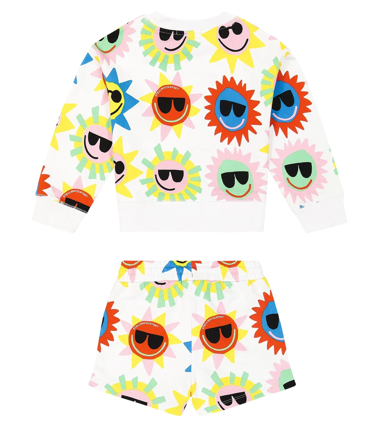 Комплект из свитшота и шорт с принтом Stella Mccartney Kids, белый — фото 4