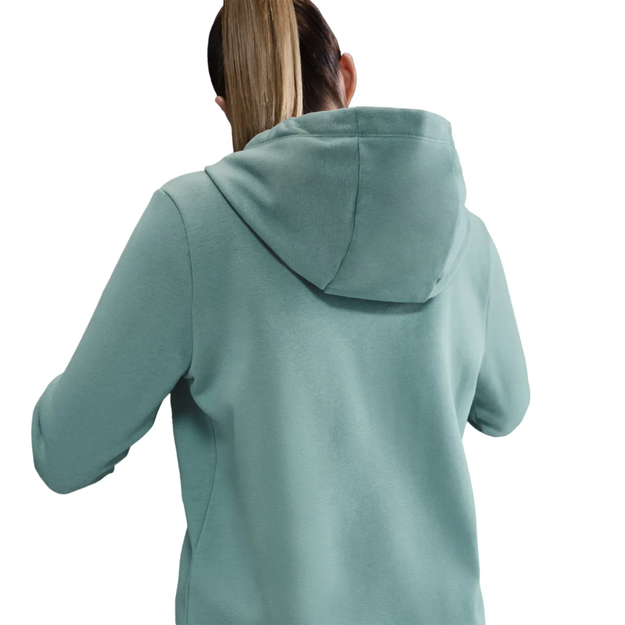 Женское худи на молнии Club Fleece Nike, цвет Cannon/White — фото 2