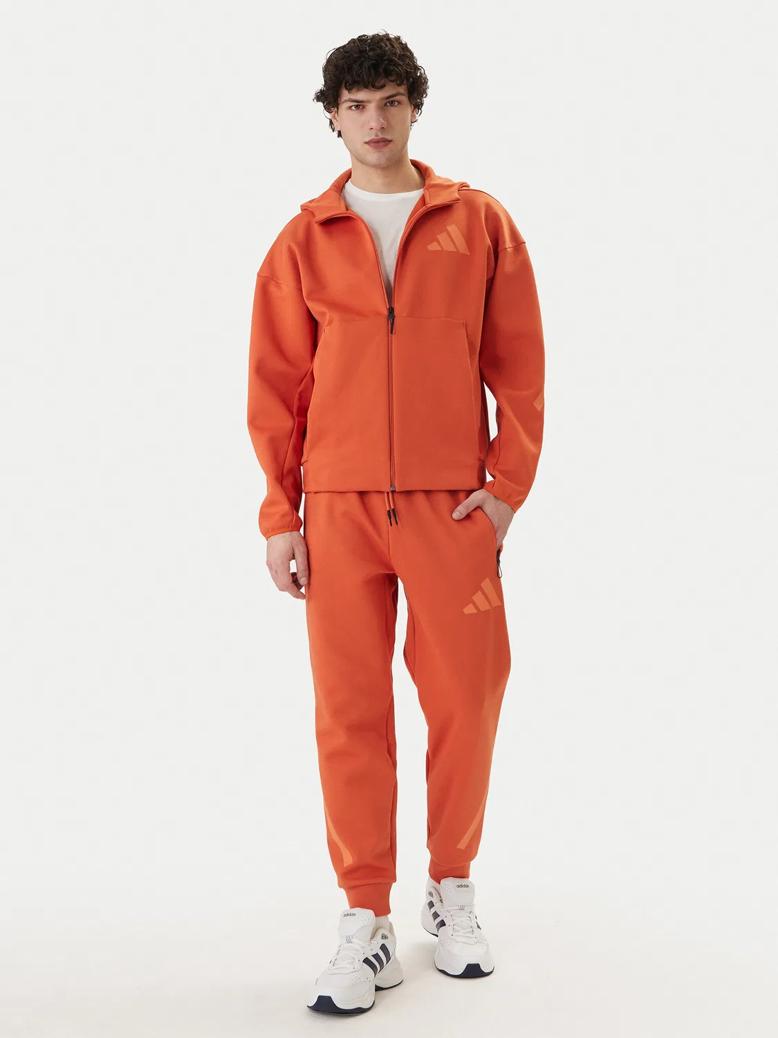 Мужская толстовка стандартного кроя Z.N.E Adidas, оранжевый — фото 2