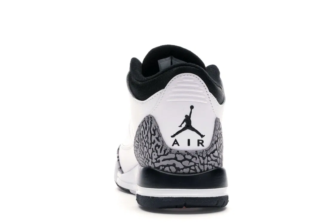 Детские кроссовки Lifestyle Jordan 3 Retro Jordan, White/Blackwlf Grey-Infrrd 23 — фото 4