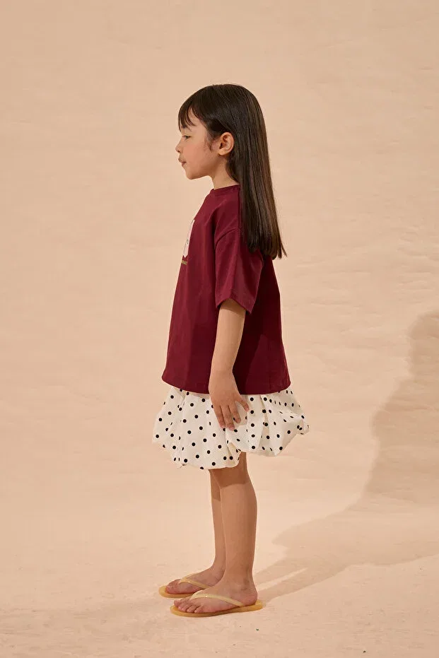Детская футболка с принтом Milk Print Fahhar Kids, Plum