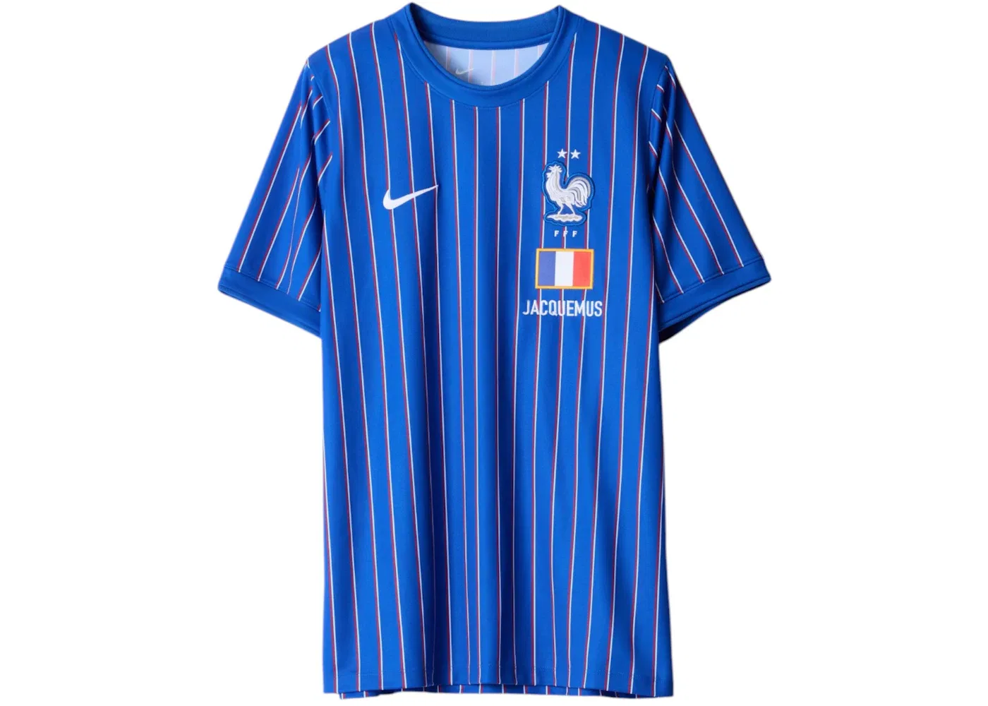 Мужская футболка с принтом Nike x Jacquemus x France Pre-Match Jersey Blue Stripe, Blue Stripe
