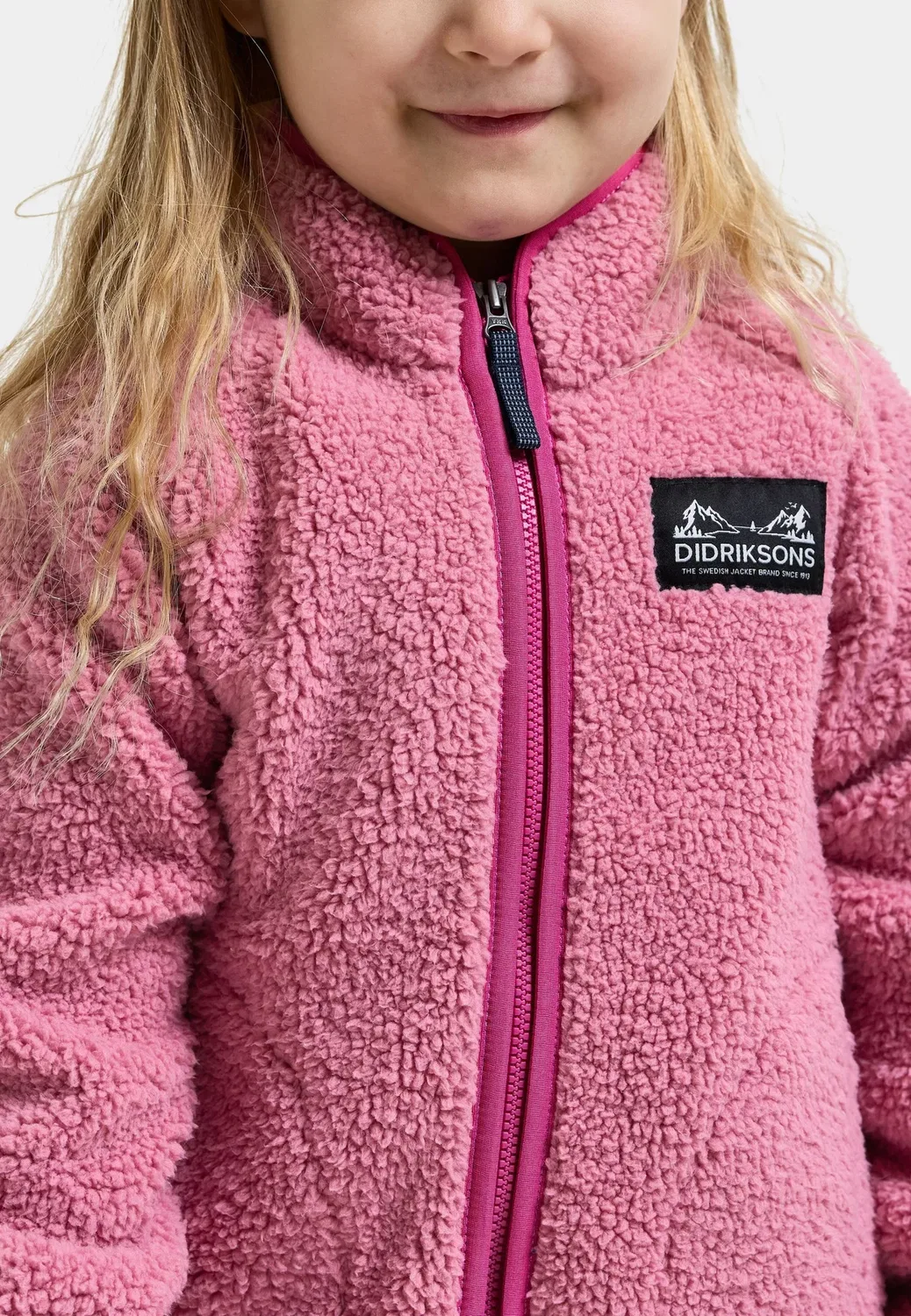 Куртка унисекс Gibbs на молнии из флиса Didriksons, Heather Pink Cactus Pink — фото 4