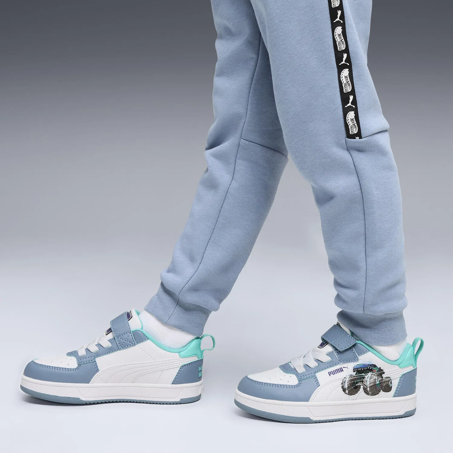 Детские кроссовки с принтом Caven 2.0 Puma, Blau Weiss Grun — фото 2