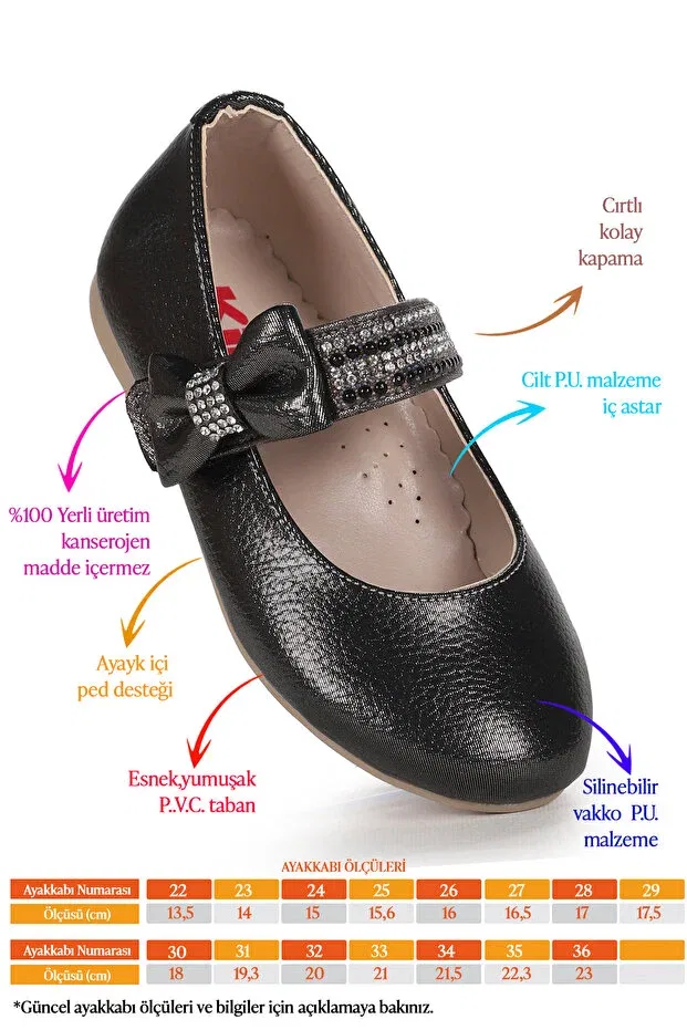Детские балетки для девочек на липучке Cerry vakko velcro girl's stone ballerina shoes Kiko Kids, Platinum — фото 2