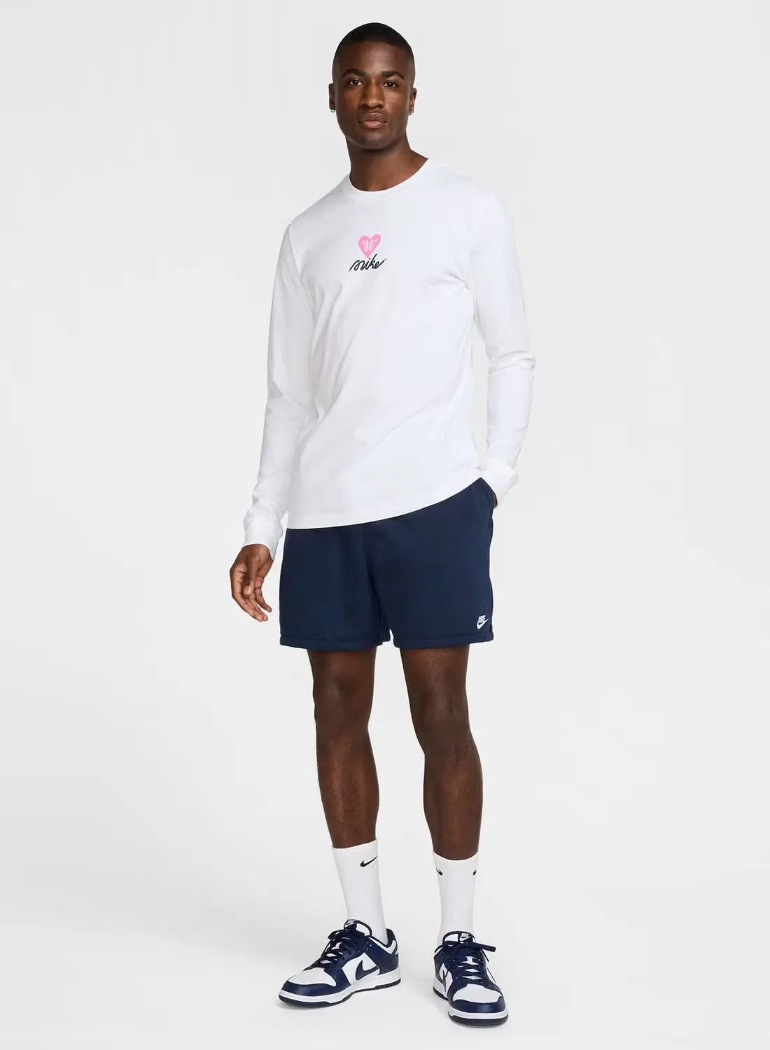 Шорты из футера с логотипом Flow Nike, обсидиановый — фото 4