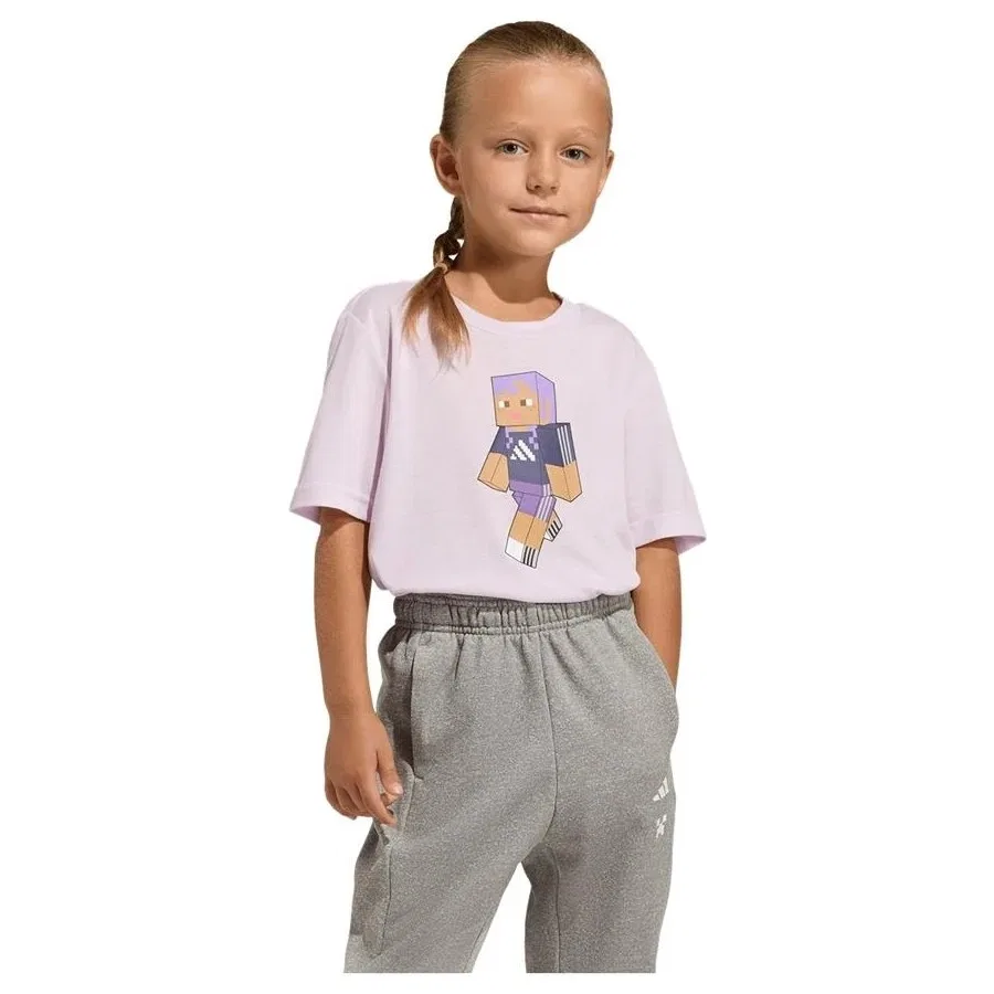 Детская футболка с длинным рукавом LK MC TR TEE adidas, Фиолетовый — фото 2