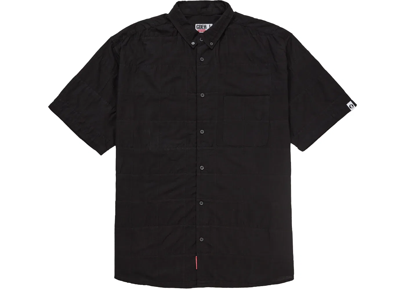 Мужская рубашка с принтом Supreme GOODENOUGH Patchwork S/S Shirt, Black