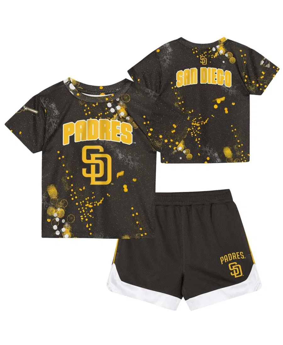 Комплект из футболки и шорт San Diego Padres Pinch Hitter Infielder Outerstuff, Brown