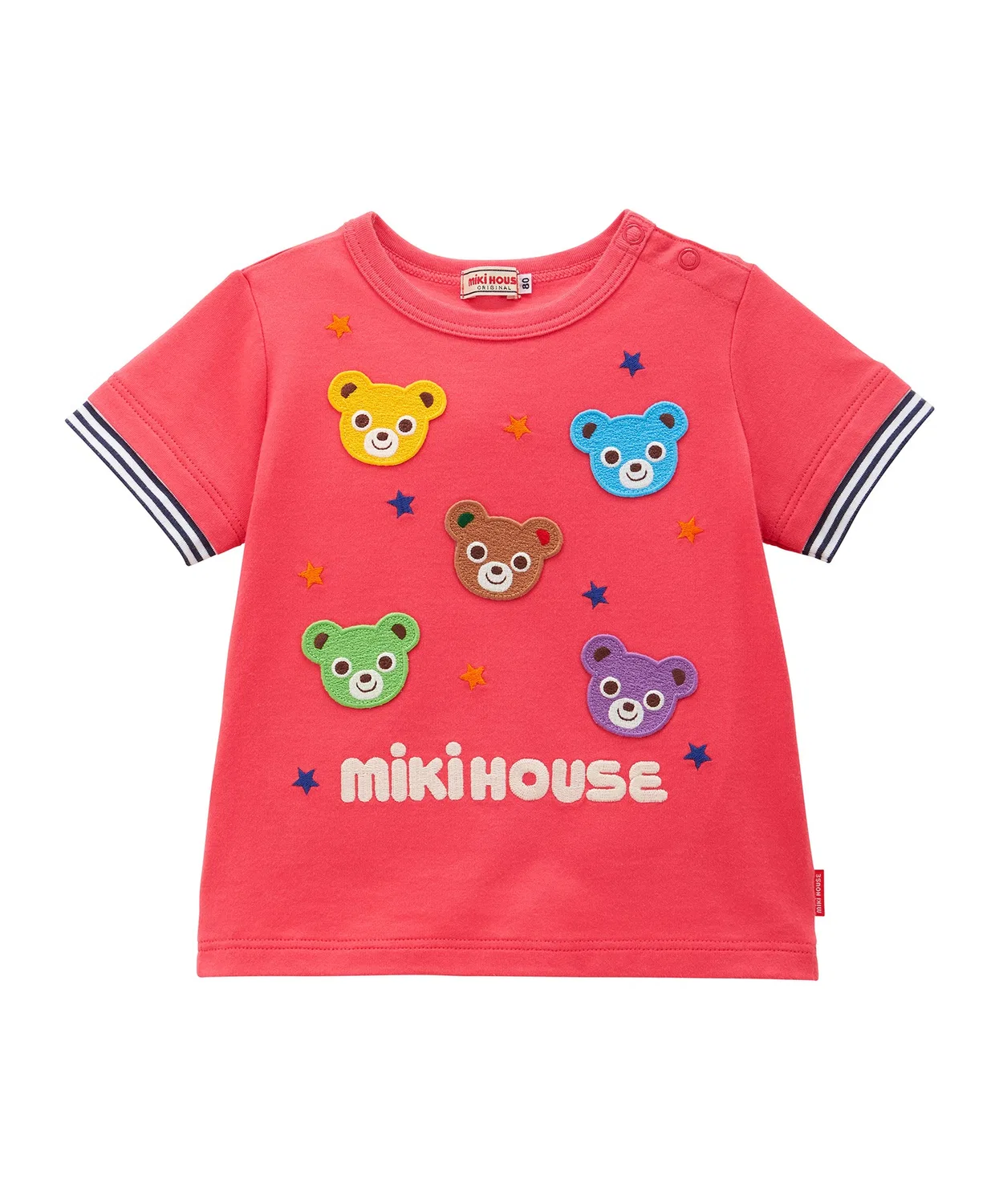 Детская футболка с принтом Pucci Мотив MIKI HOUSE, Coral Pink