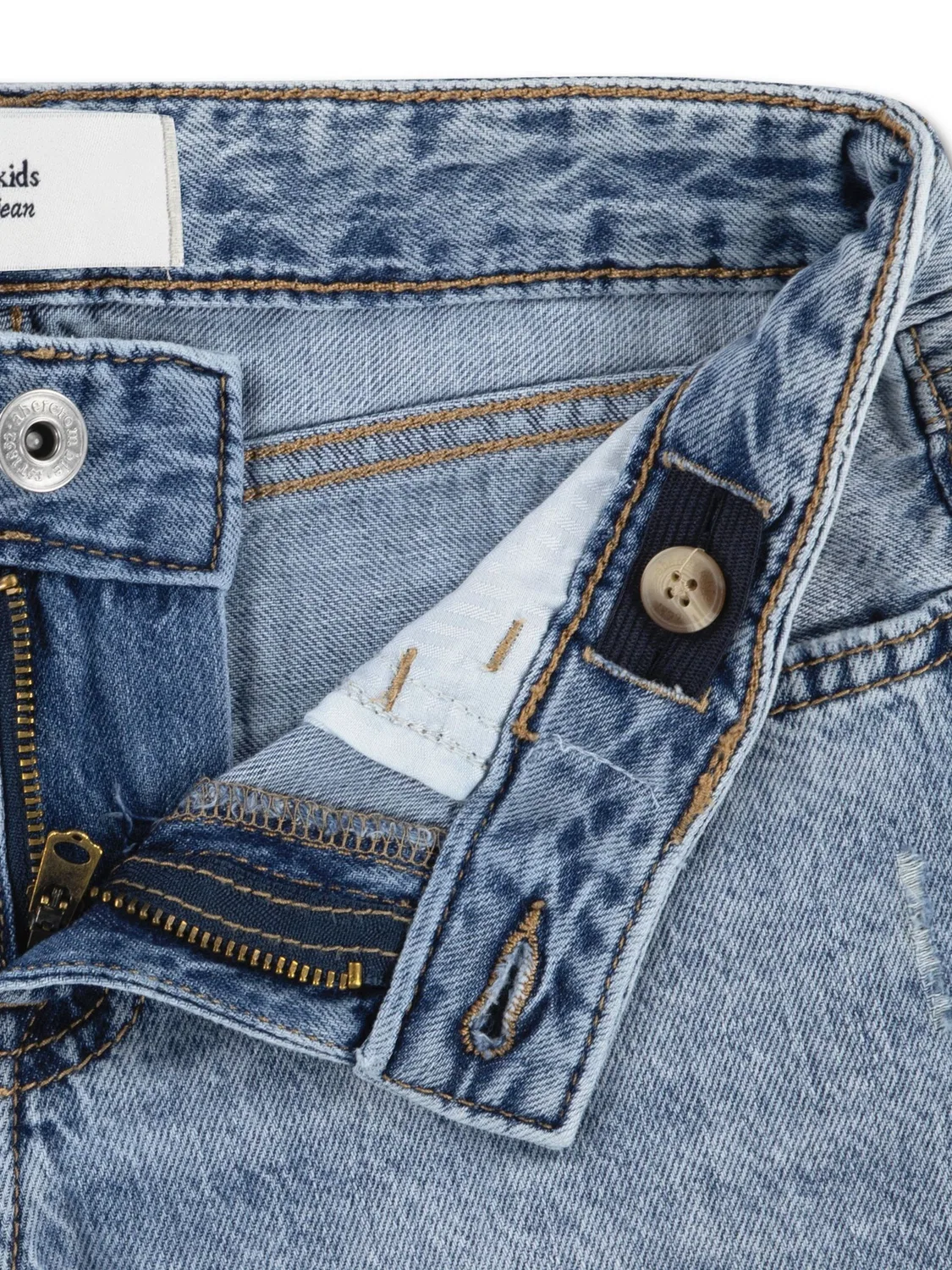 Джинсы свободные с заниженной талией Abercrombie & Fitch, синие — фото 3