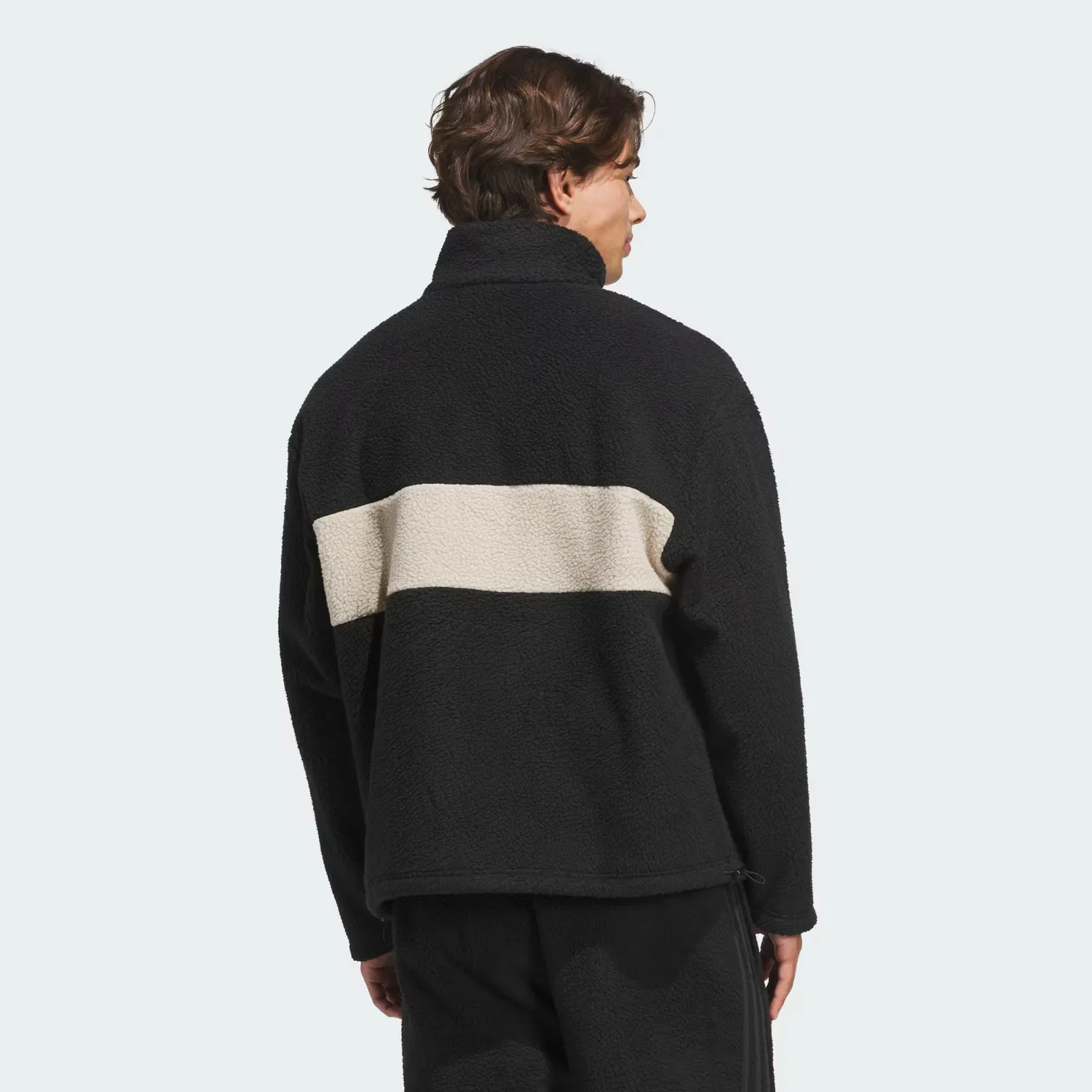 Пуловер на молнии Polar Fleece Adidas Originals, черный — фото 4