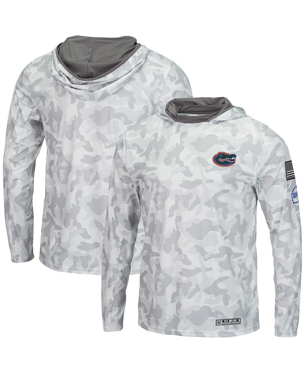 

Мужская футболка с капюшоном с длинным рукавом arctic camo florida gators oht в стиле милитари Colosseum, мульти