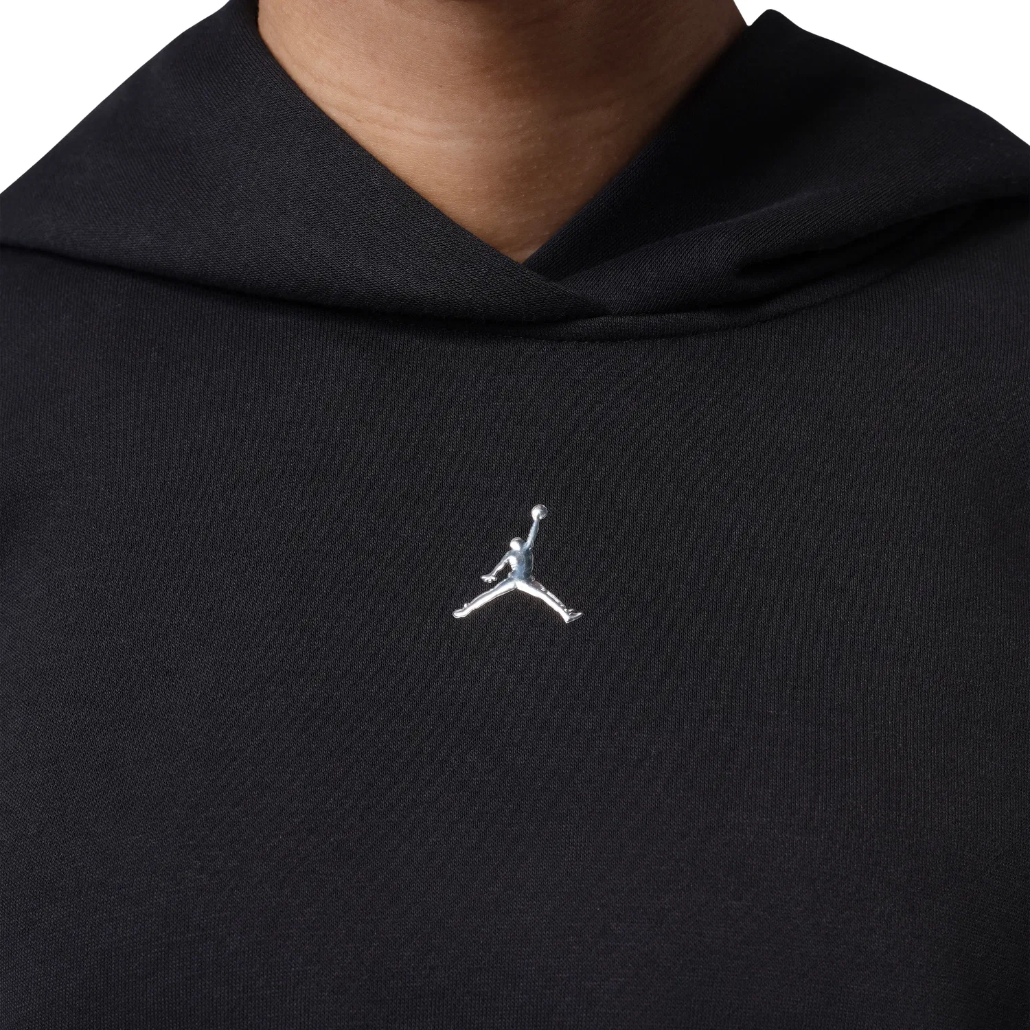 Женское худи Brooklyn Fleece Cropped Hoodie 'Black' Jordan, черный — фото 3
