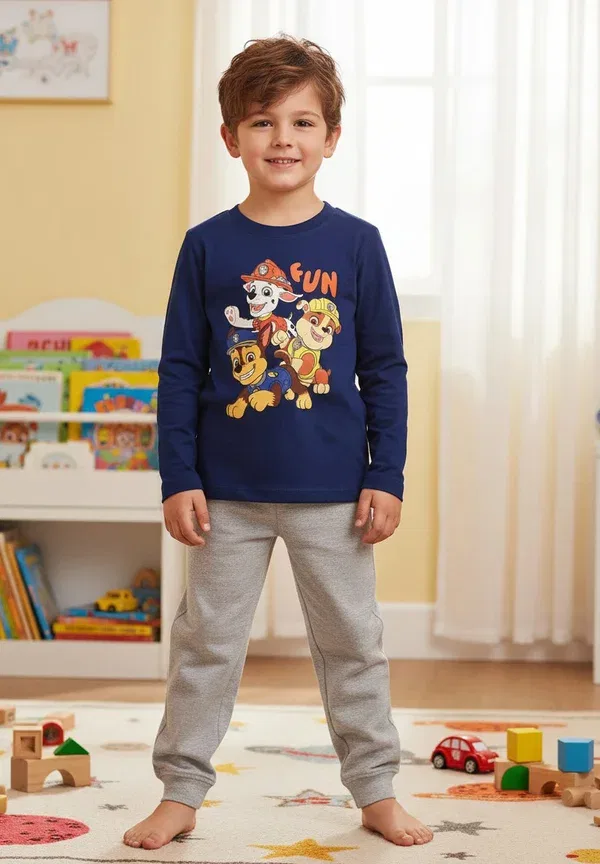 Пижама с принтом Paw Patrol, хлопок, Paw Patrol, синий, серый — фото 3