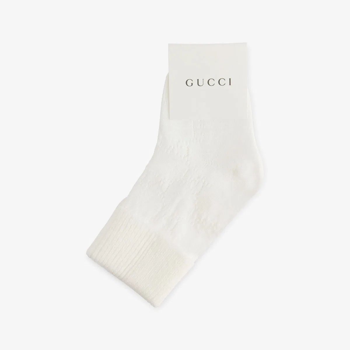 Носки из хлопковой смеси с тисненым логотипом, размер 1-4 года Gucci, белый