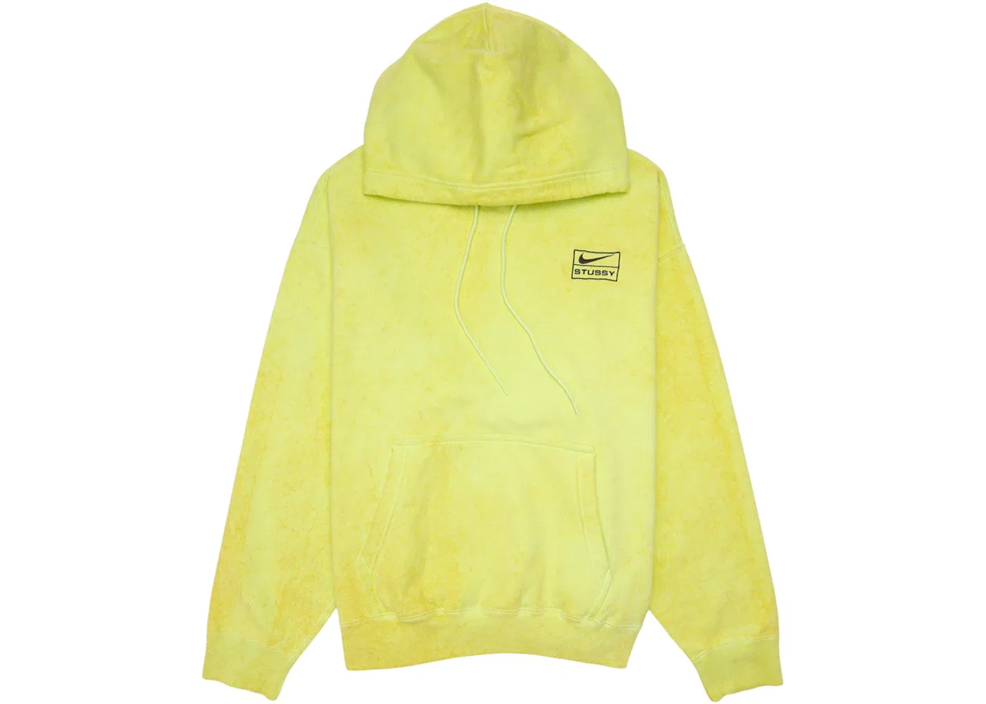 Мужской свитшот с капюшоном Nike x Stussy Washed Hoodie, Volt