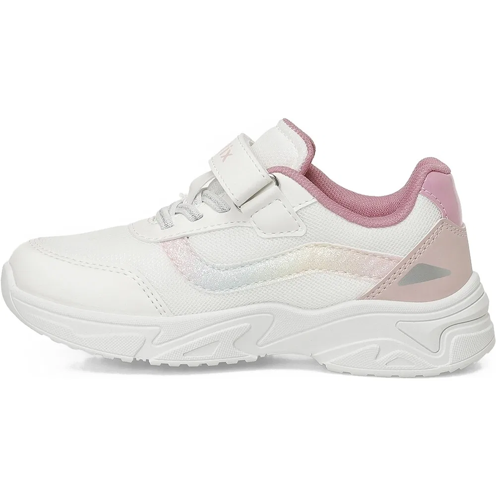 Детские спортивные кроссовки для девочек с текстилем Coel F 6fx, White Pink Kinetix — фото 3