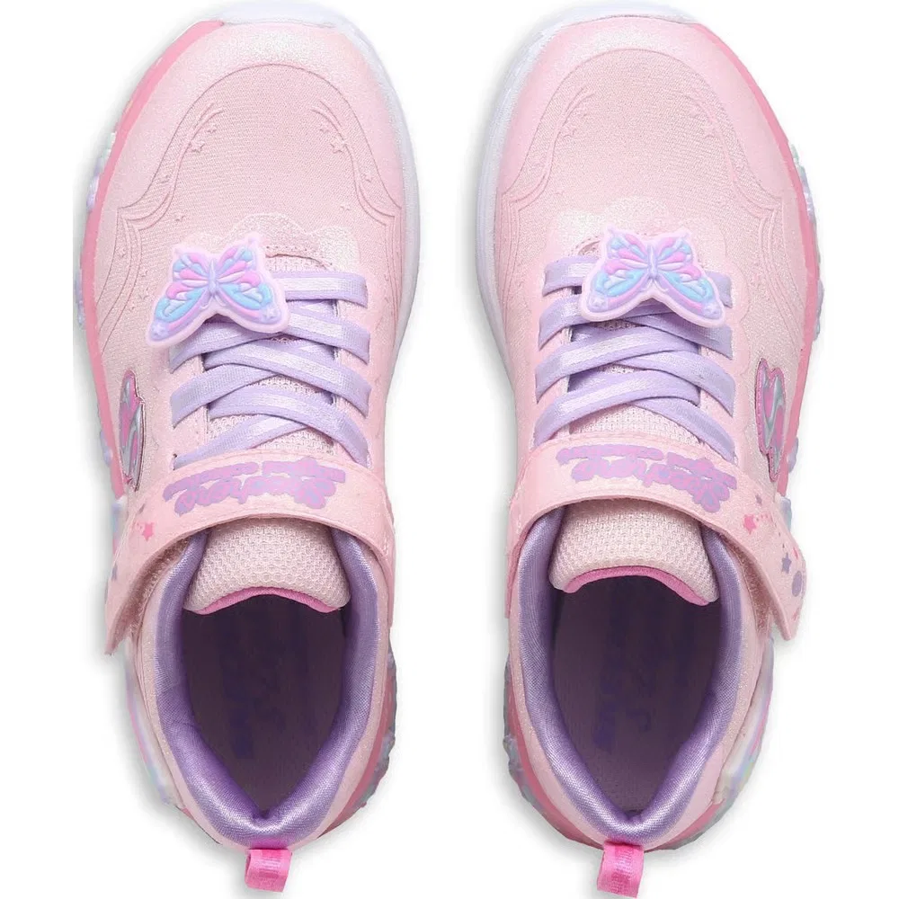 Детские кроссовки с подсветкой Skechers, Light Pink Multi — фото 4