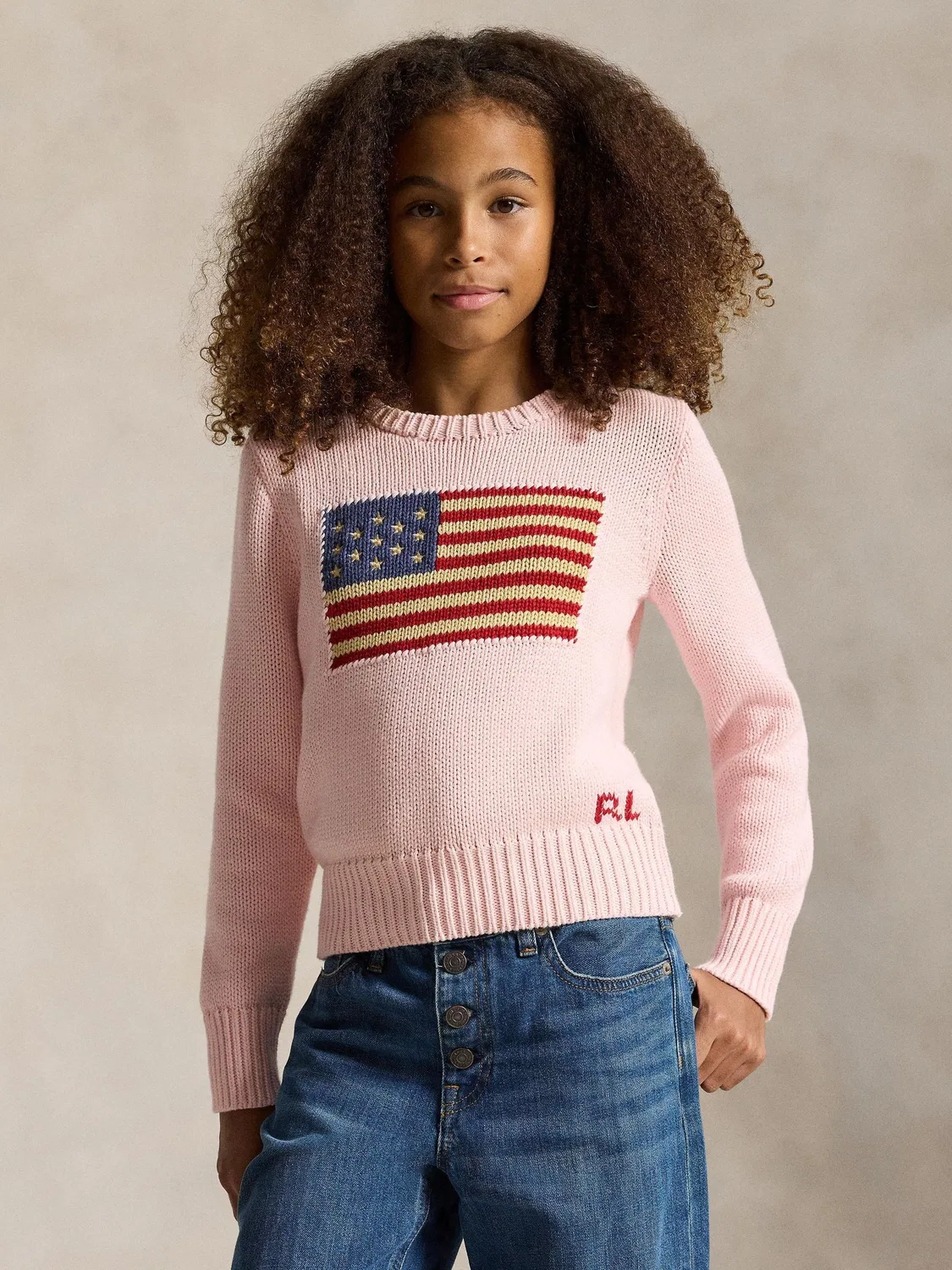 Джемпер с флагом Polo Ralph Lauren, розовый