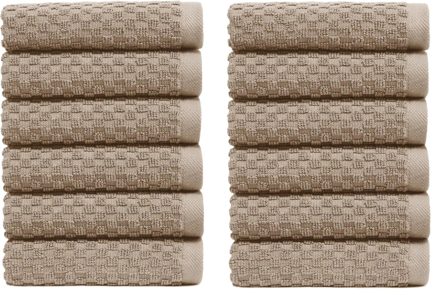 Набор мочалок Waffle, COTTON CRAFT, 12 шт, 30x30 см, Linen