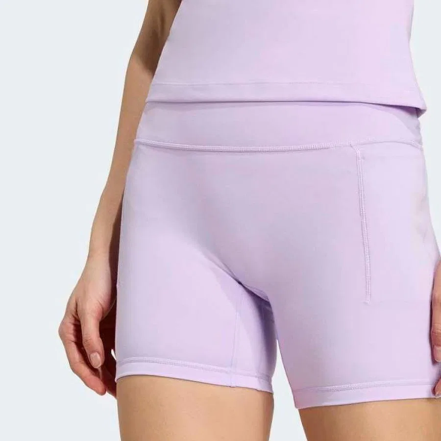 Женские спортивные леггинсы с принтом Studio All Me Booty adidas, Фиолетовый — фото 2